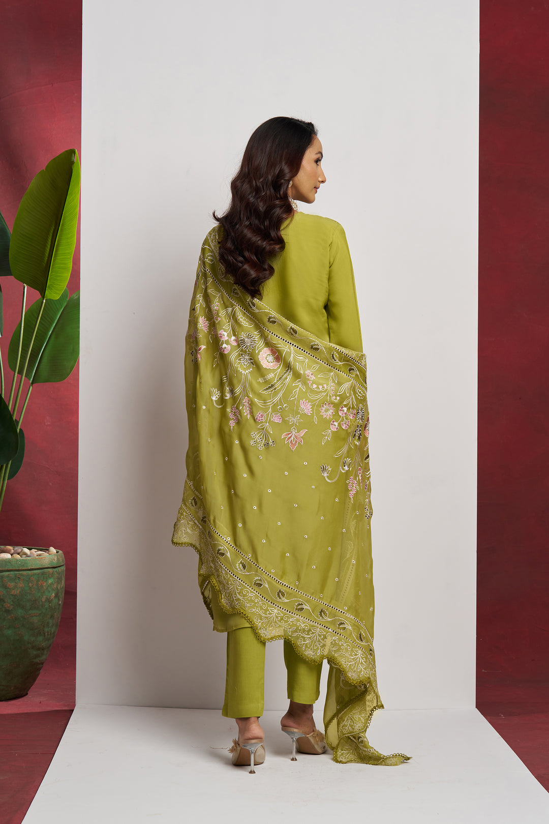 Elegant Organza Suit with Heavy Embroidery | Perfect for Festive Occasions