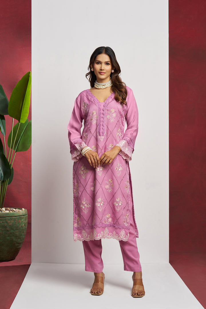 Elegant Organza Suit with Heavy Embroidery | Perfect for Festive Occasions