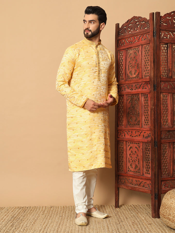 Luxurious Jacquard Kurta with Sequin Embroidery | Premium Raymond Cotton Pajama