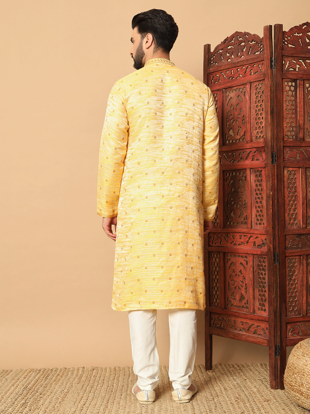 Luxurious Jacquard Kurta with Sequin Embroidery | Premium Raymond Cotton Pajama