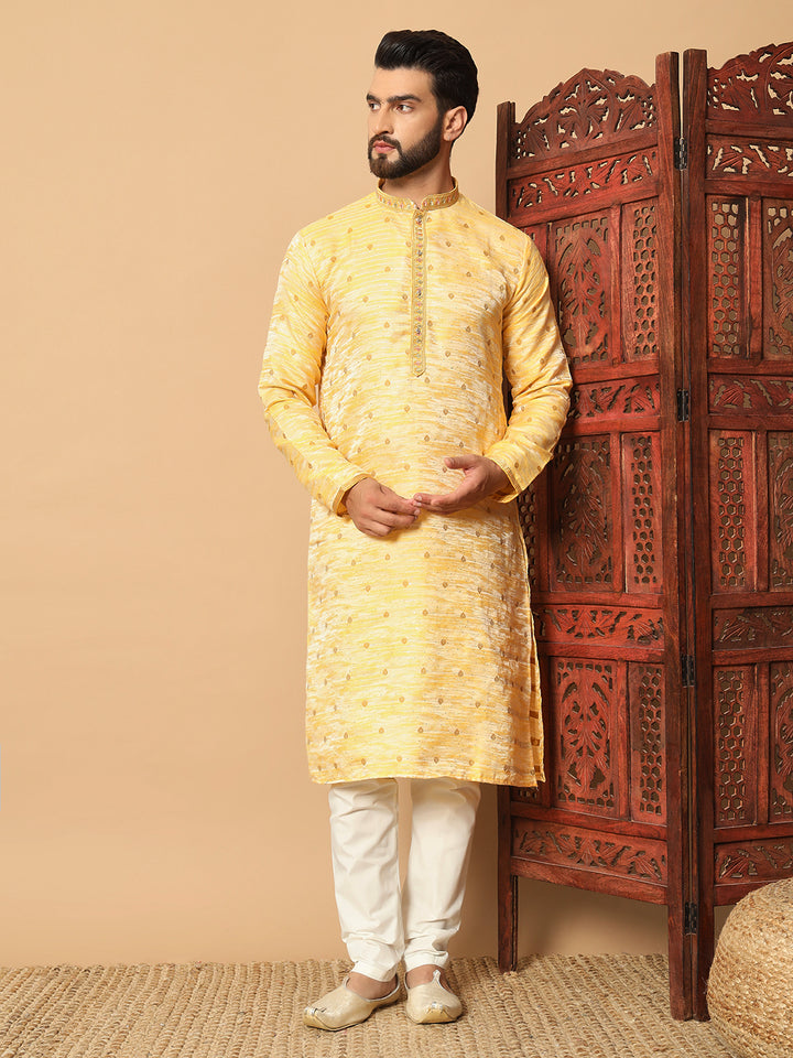 Luxurious Jacquard Kurta with Sequin Embroidery | Premium Raymond Cotton Pajama