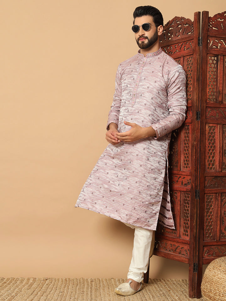 Luxurious Jacquard Kurta with Sequin Embroidery | Premium Raymond Cotton Pajama