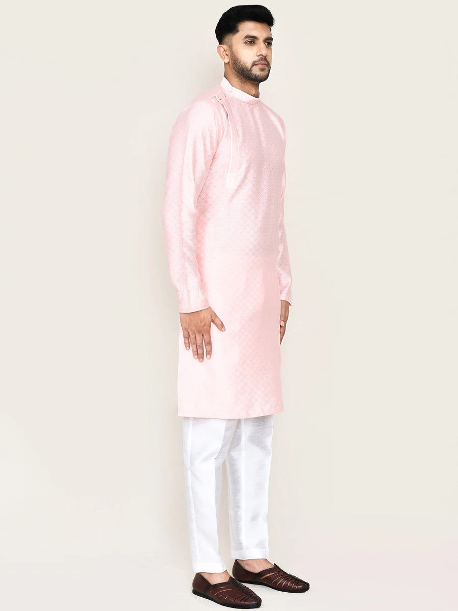 Premium Jacquard Silk Kurta | Festive Art Silk Pant Ensemble