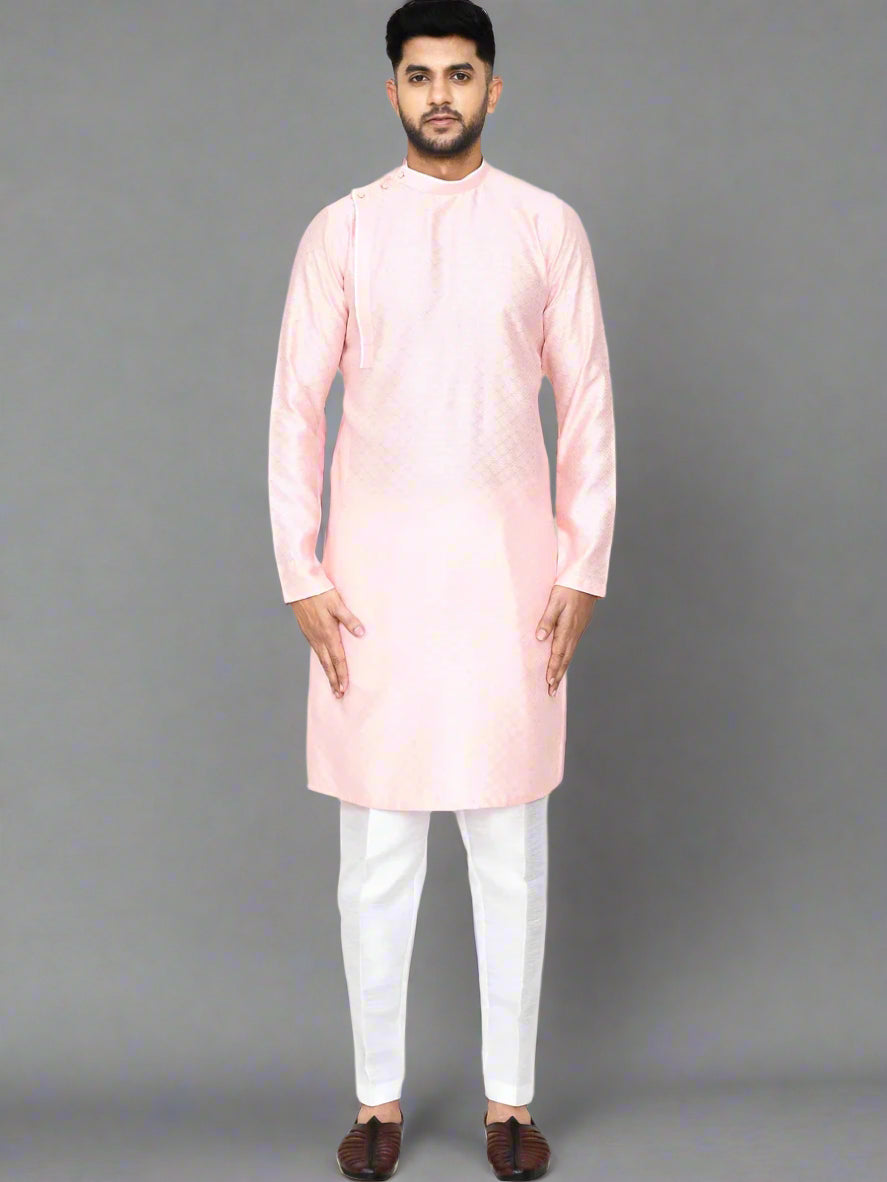 Premium Jacquard Silk Kurta | Festive Art Silk Pant Ensemble