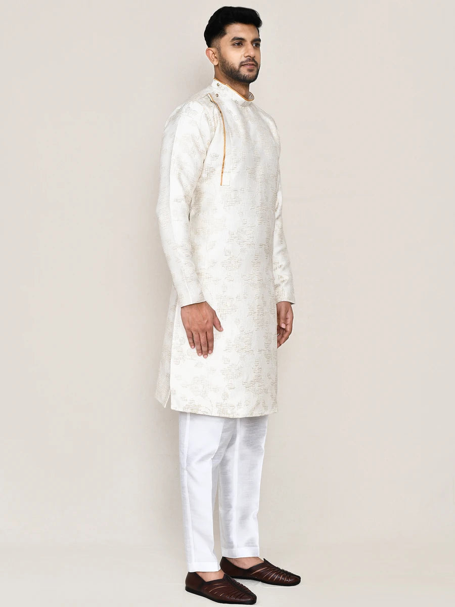 Stunning Festive Readymade Kurta Pant | Jacquard Silk Wevon Jacquard