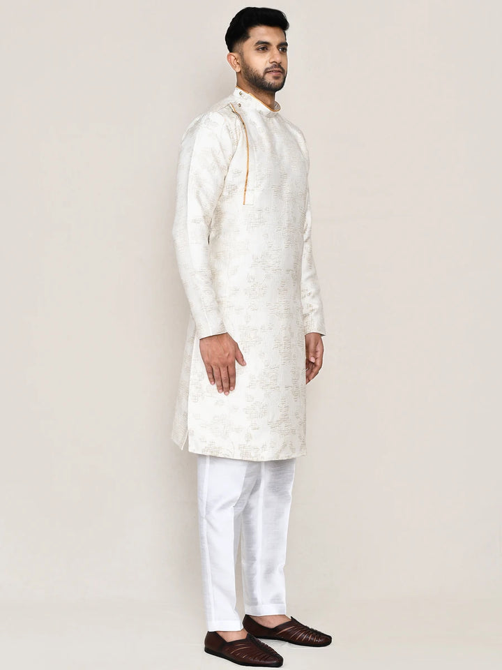 Stunning Festive Readymade Kurta Pant | Jacquard Silk Wevon Jacquard