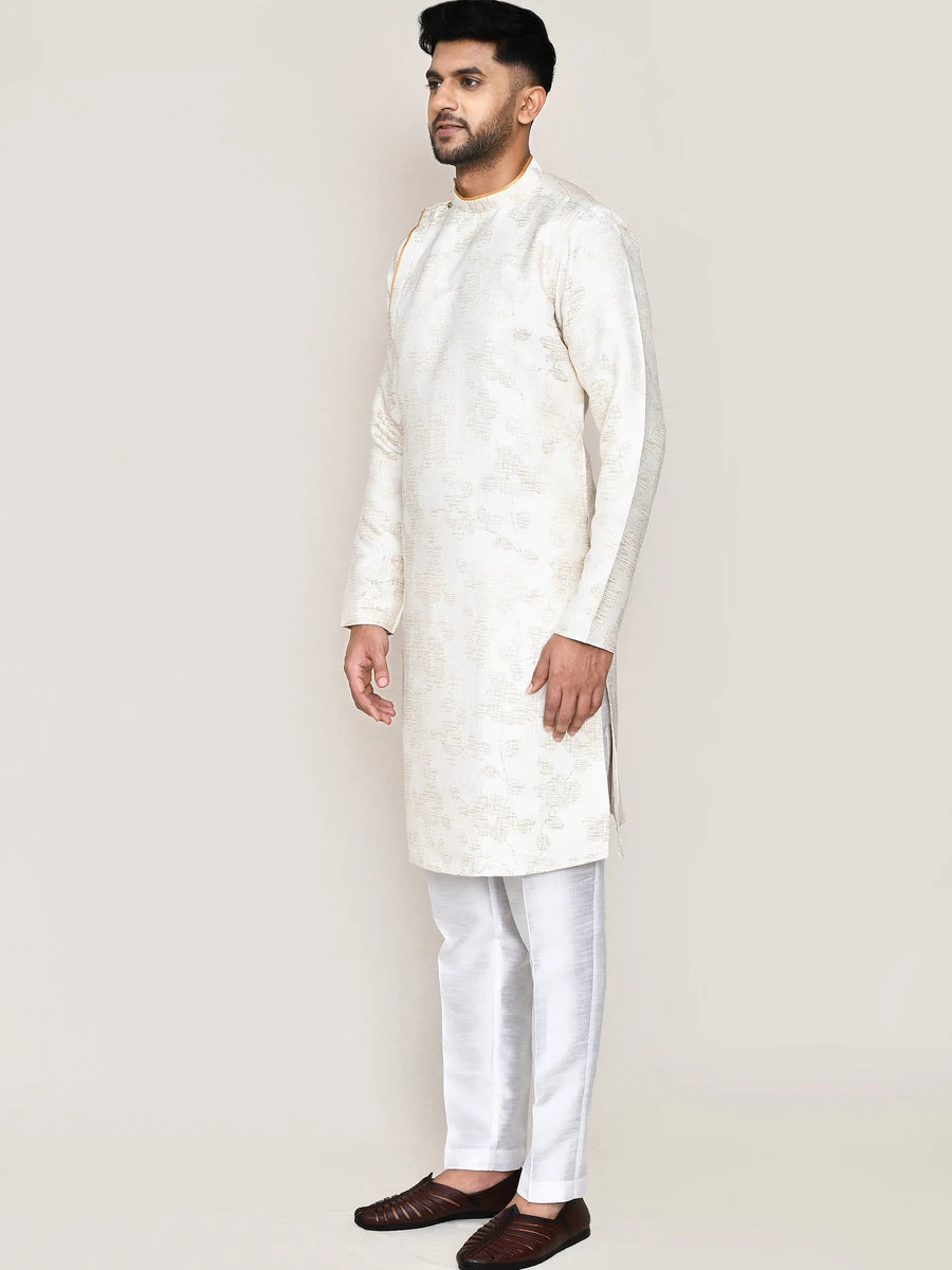 Stunning Festive Readymade Kurta Pant | Jacquard Silk Wevon Jacquard