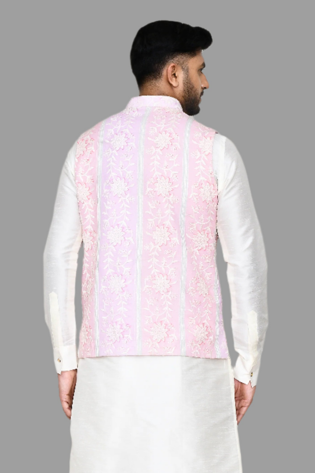 Stylish Pink Jacquard Jacket | Wevon Designer Party Wear