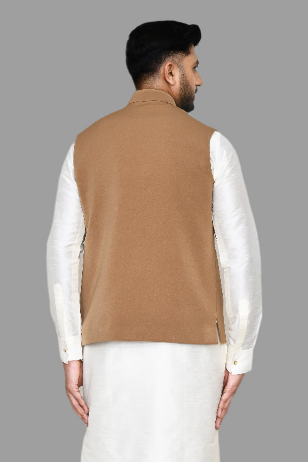 Stylish Beige Terry Rayon Jacket | Perfect for Festive Wear