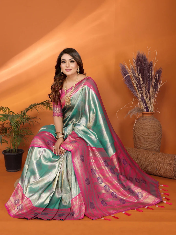 Banarasi Tissue Silk Saree | Wevon Paithani Design Festive & Wedding Wear