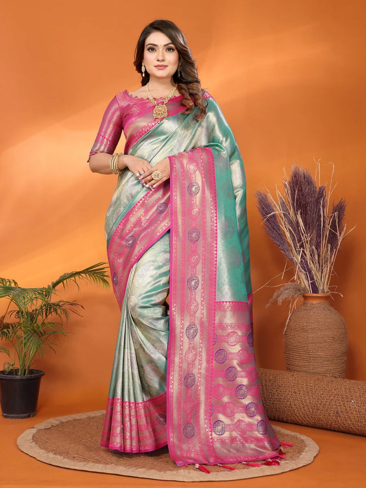 Banarasi Tissue Silk Saree | Wevon Paithani Design Festive & Wedding Wear