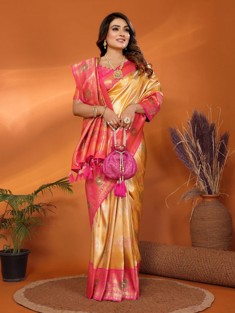 Banarasi Tissue Silk Saree | Wevon Paithani Design Festive & Wedding Wear