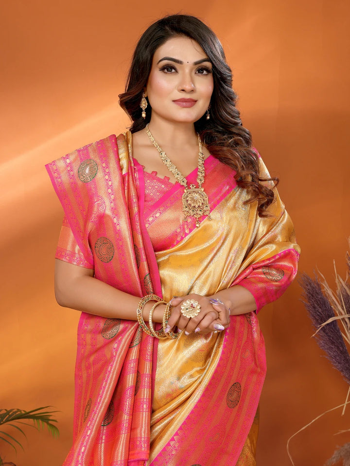 Banarasi Tissue Silk Saree | Wevon Paithani Design Festive & Wedding Wear