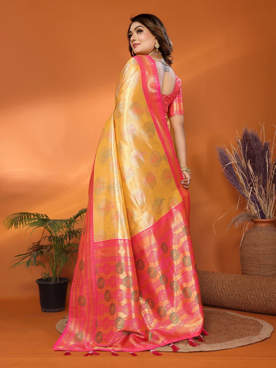 Banarasi Tissue Silk Saree | Wevon Paithani Design Festive & Wedding Wear