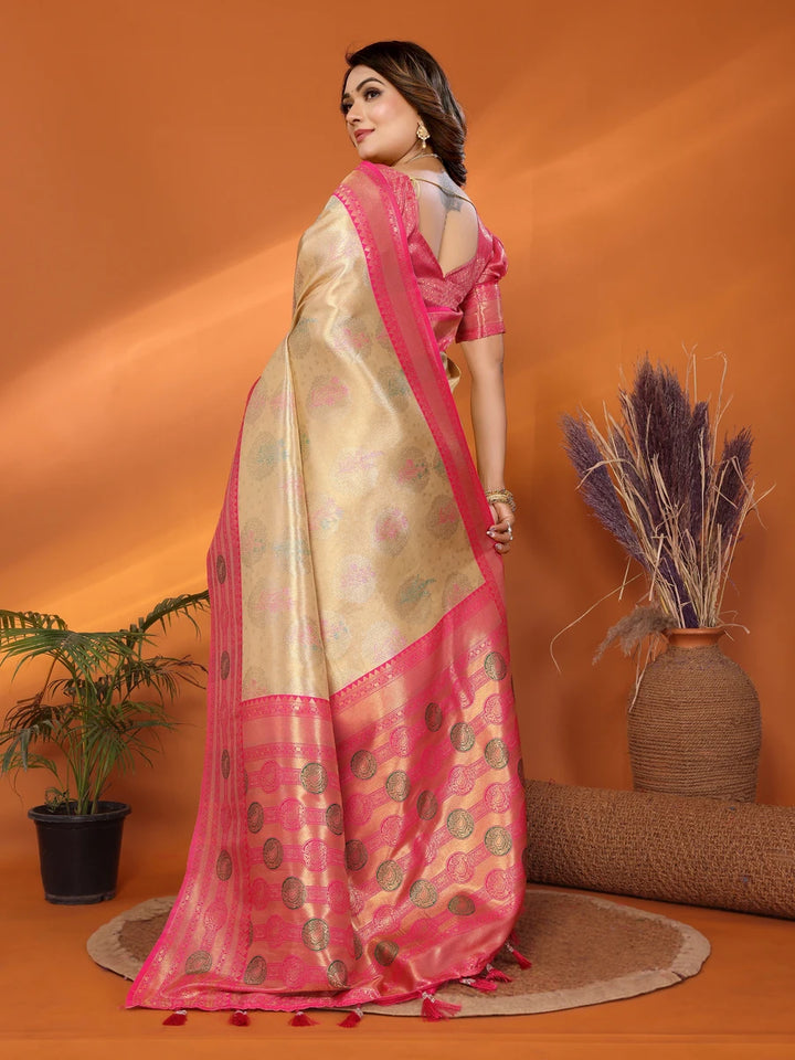 Banarasi Tissue Silk Saree | Wevon Paithani Design Festive & Wedding Wear