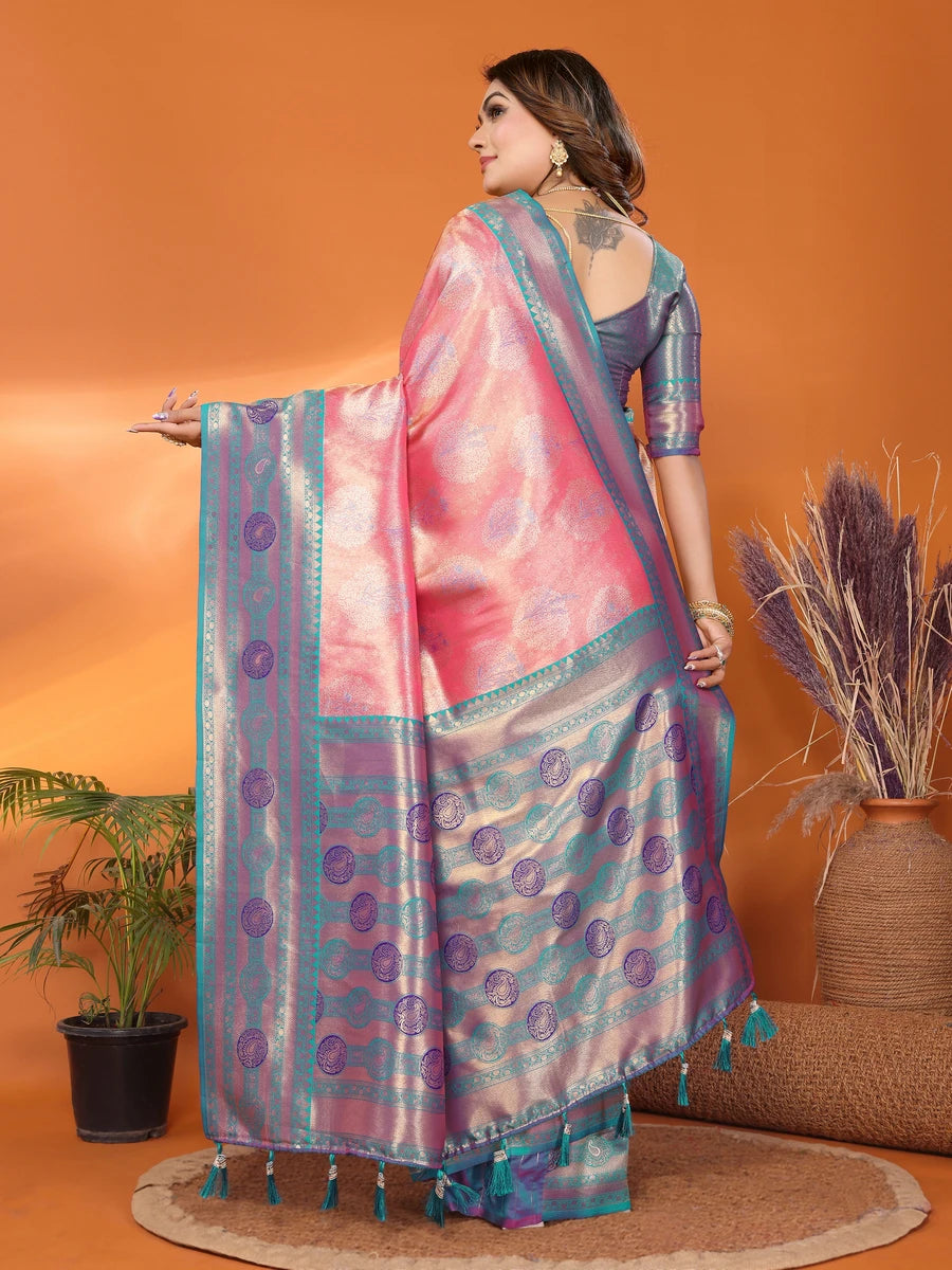 Banarasi Tissue Silk Saree | Wevon Paithani Design Festive & Wedding Wear