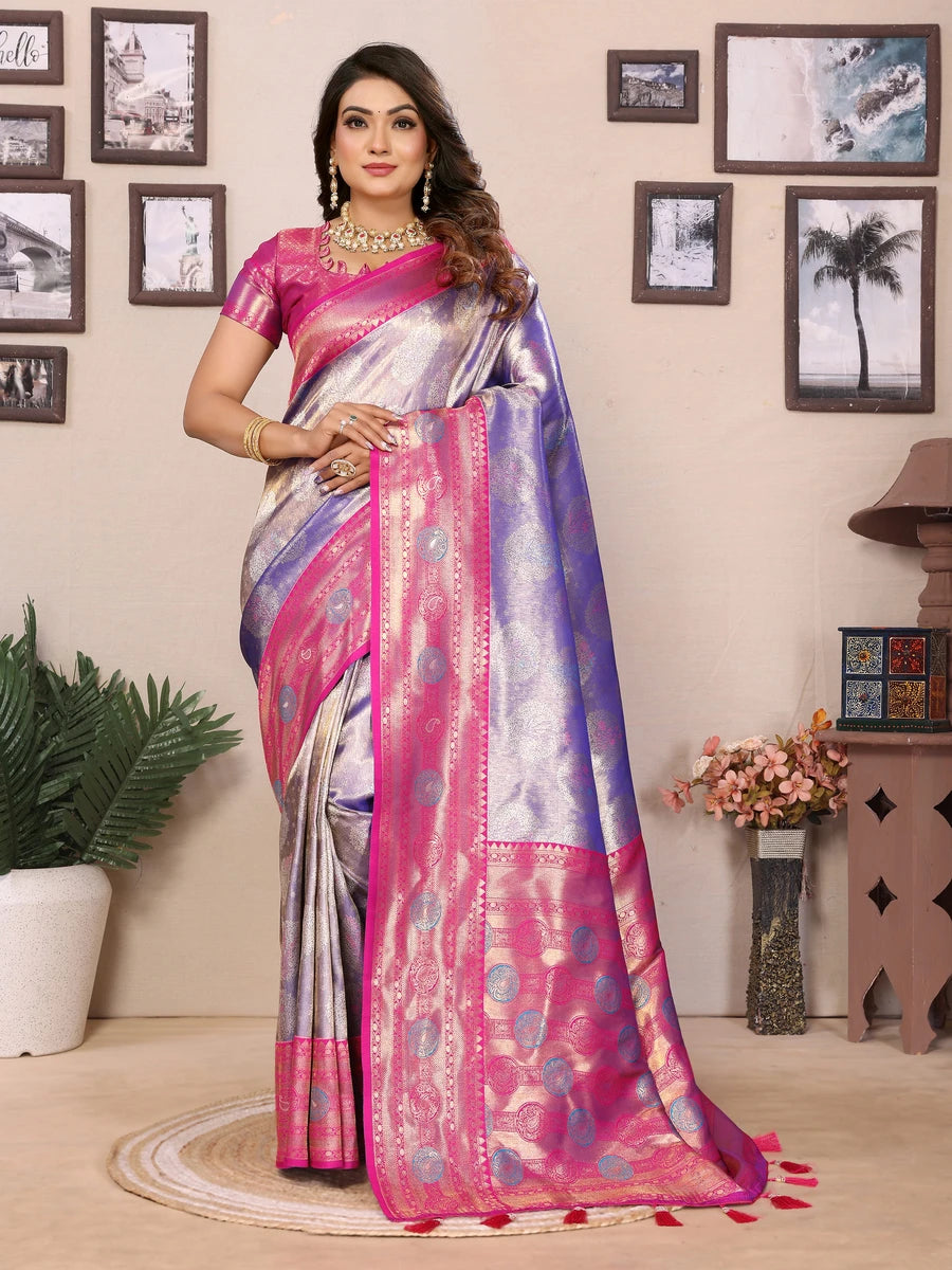 Banarasi Tissue Silk Saree | Wevon Paithani Design Festive & Wedding Wear