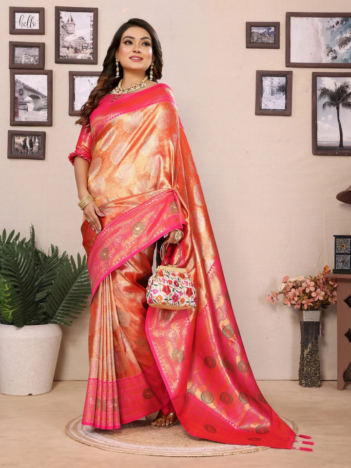 Banarasi Tissue Silk Saree | Wevon Paithani Design Festive & Wedding Wear