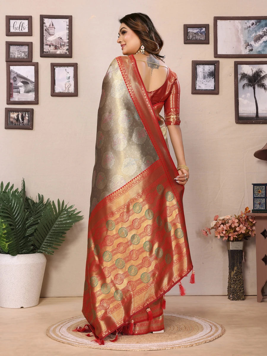 Banarasi Tissue Silk Saree | Wevon Paithani Design Festive & Wedding Wear