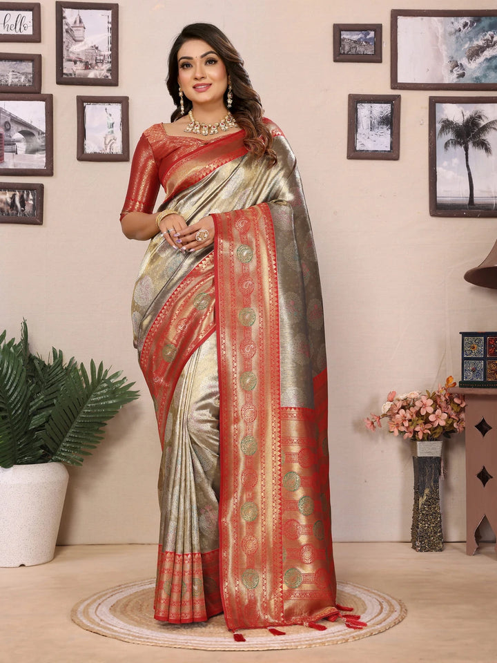 Banarasi Tissue Silk Saree | Wevon Paithani Design Festive & Wedding Wear