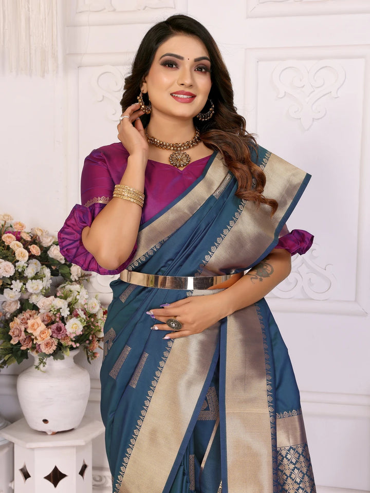 Designer Soft Silk Saree | Rich Wevon Jari Work Perfect Wedding Wear Outfit