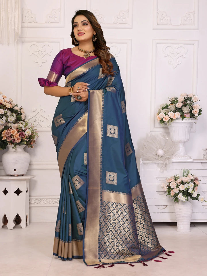 Designer Soft Silk Saree | Rich Wevon Jari Work Perfect Wedding Wear Outfit