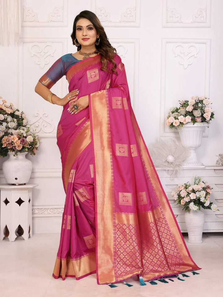 Designer Soft Silk Saree | Rich Wevon Jari Work Perfect Wedding Wear Outfit