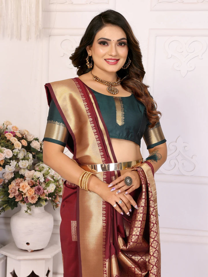 Designer Soft Silk Saree | Rich Wevon Jari Work Perfect Wedding Wear Outfit