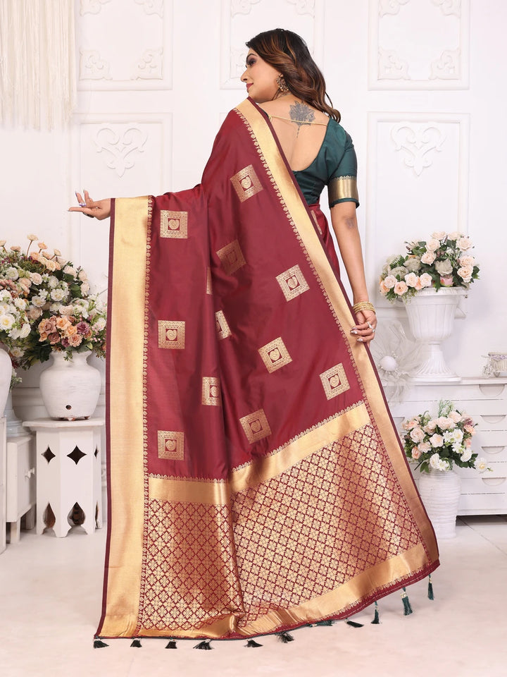 Designer Soft Silk Saree | Rich Wevon Jari Work Perfect Wedding Wear Outfit