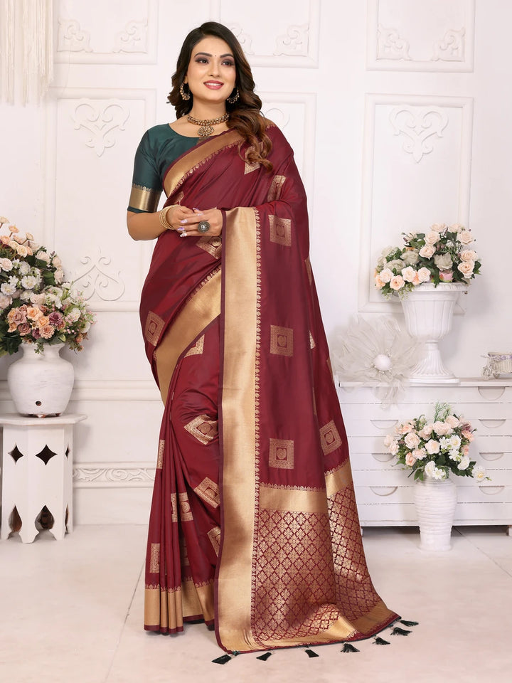 Designer Soft Silk Saree | Rich Wevon Jari Work Perfect Wedding Wear Outfit