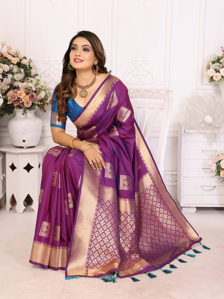 Designer Soft Silk Saree | Rich Wevon Jari Work Perfect Wedding Wear Outfit