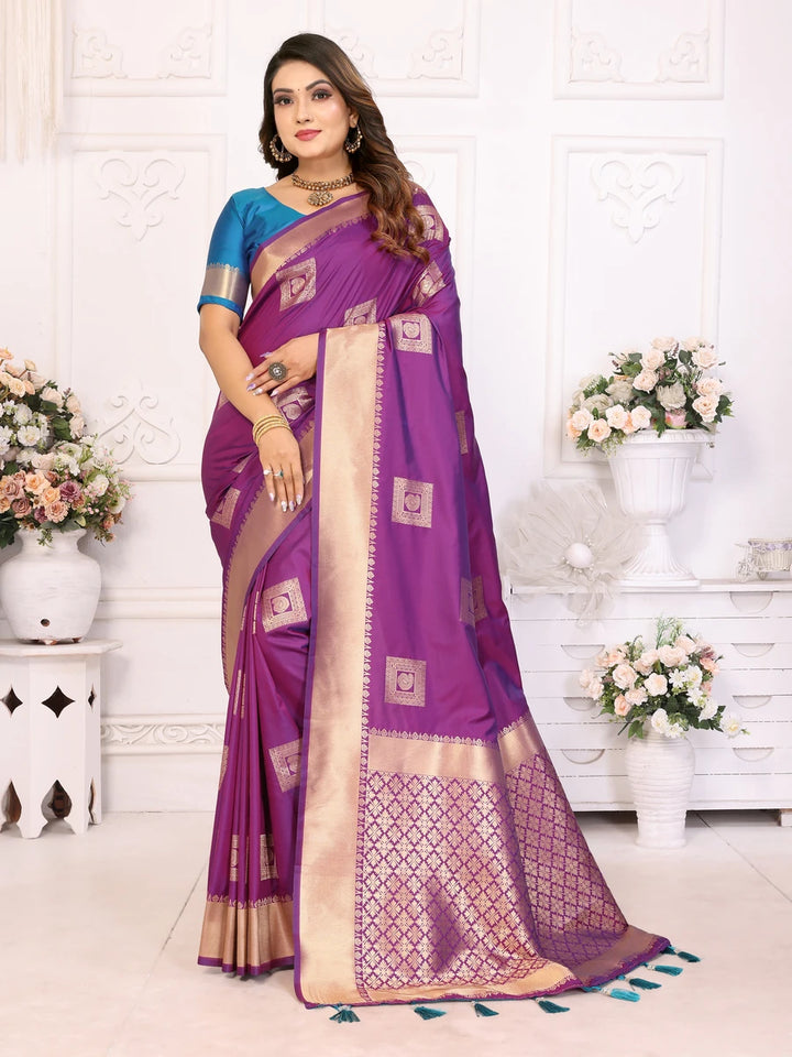 Designer Soft Silk Saree | Rich Wevon Jari Work Perfect Wedding Wear Outfit