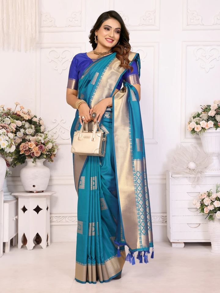 Designer Soft Silk Saree | Rich Wevon Jari Work Perfect Wedding Wear Outfit