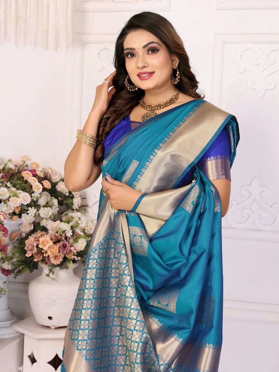 Designer Soft Silk Saree | Rich Wevon Jari Work Perfect Wedding Wear Outfit