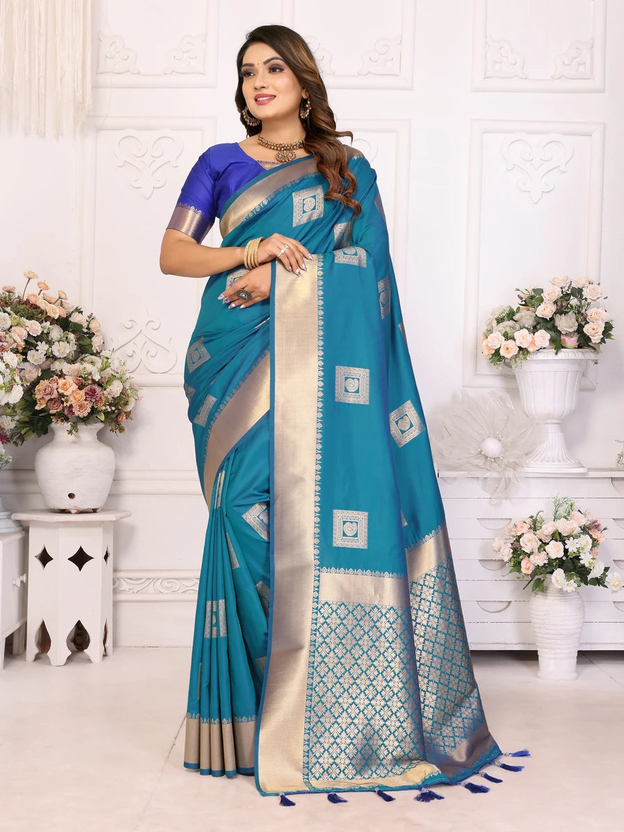 Designer Soft Silk Saree | Rich Wevon Jari Work Perfect Wedding Wear Outfit