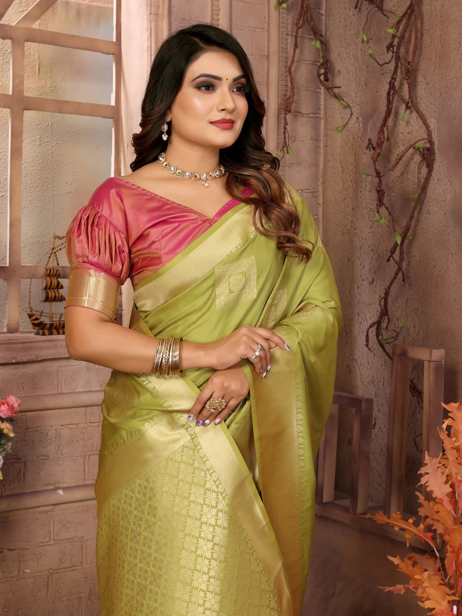 Designer Soft Silk Saree | Rich Wevon Jari Work Perfect Wedding Wear Outfit