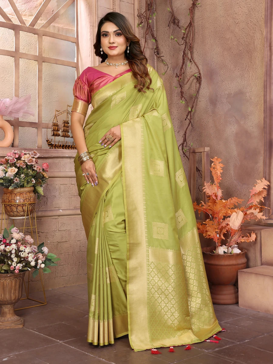 Designer Soft Silk Saree | Rich Wevon Jari Work Perfect Wedding Wear Outfit