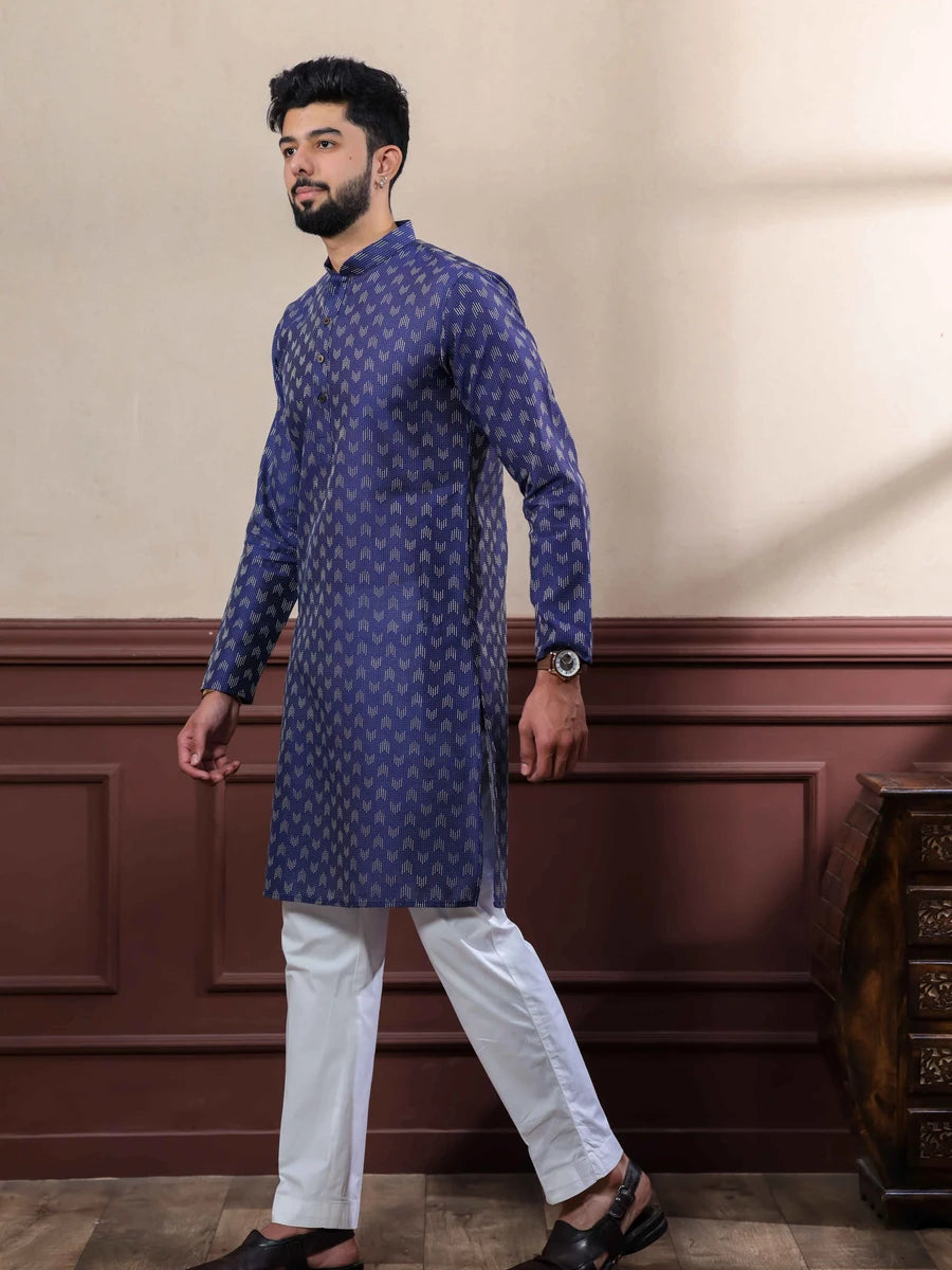 Elegant Cotton Kurta Pajama | Wevon Dobby Designer Wear