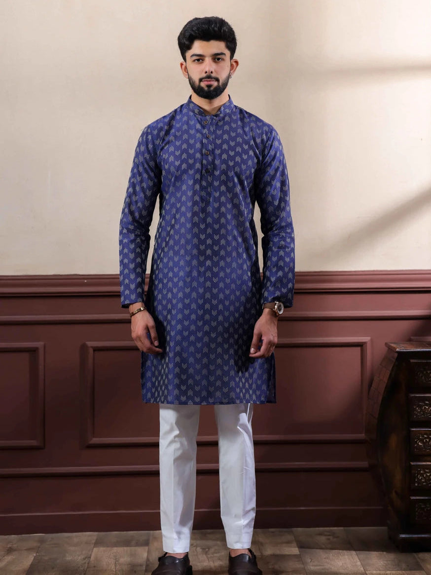 Elegant Cotton Kurta Pajama | Wevon Dobby Designer Wear