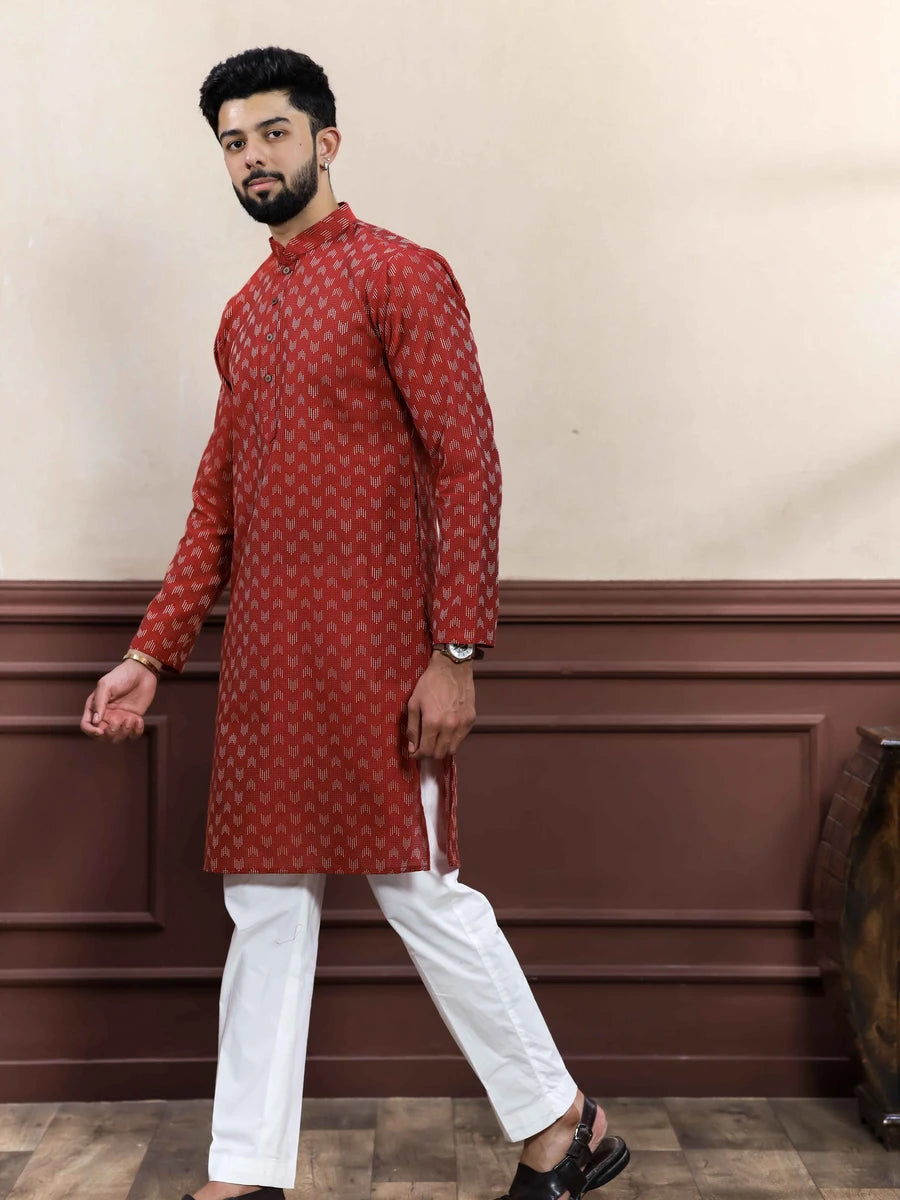 Elegant Cotton Kurta Pajama | Wevon Dobby Designer Wear