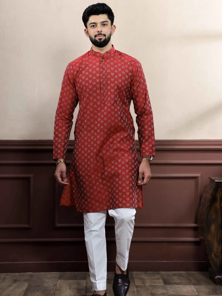 Elegant Cotton Kurta Pajama | Wevon Dobby Designer Wear