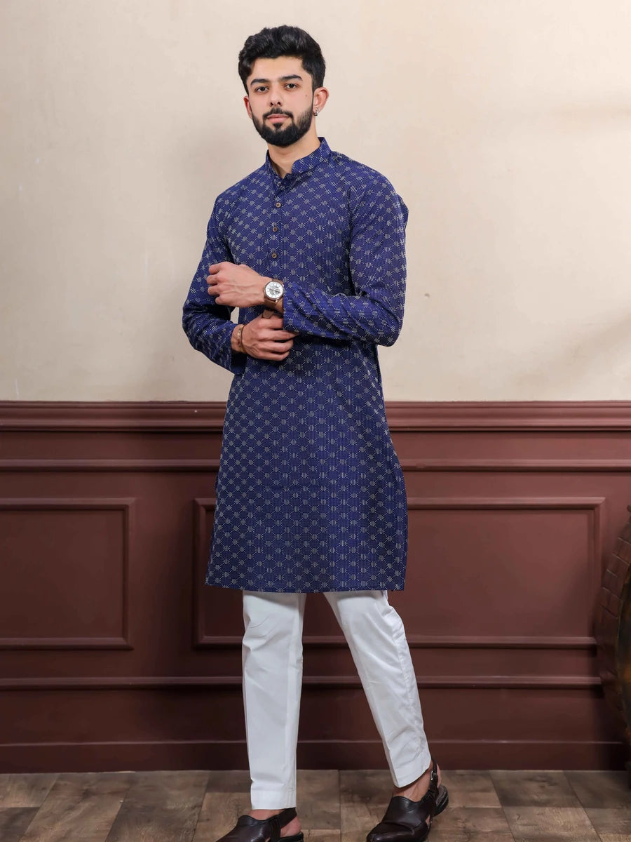 Elegant Cotton Kurta Pajama | Wevon Dobby Designer Wear