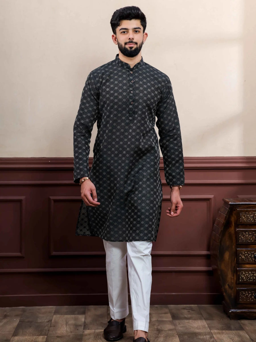 Elegant Cotton Kurta Pajama | Wevon Dobby Designer Wear