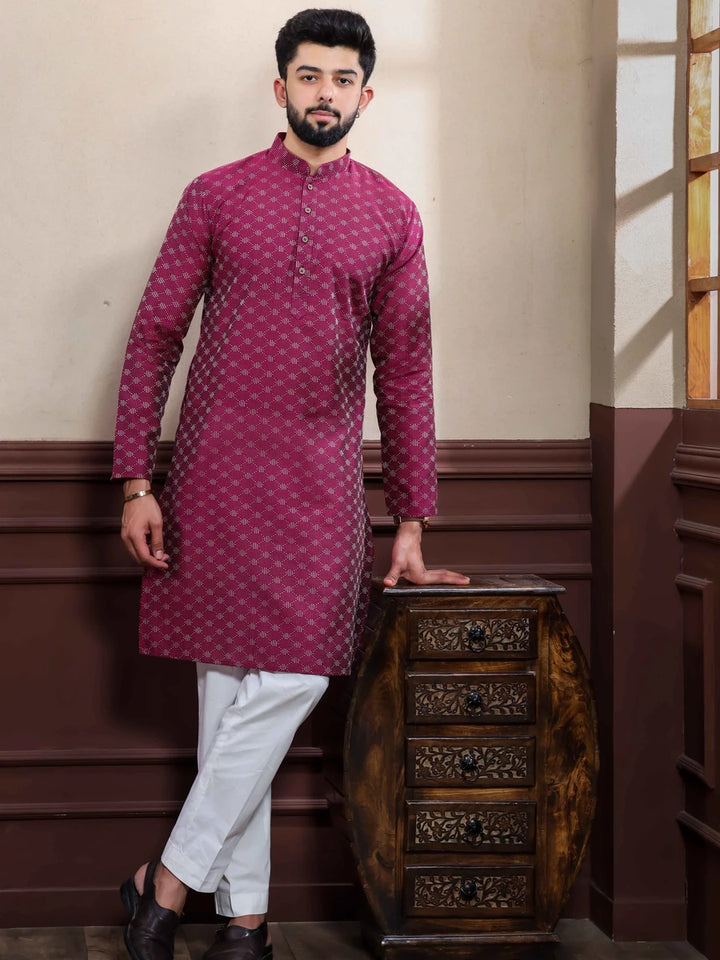 Elegant Cotton Kurta Pajama | Wevon Dobby Designer Wear