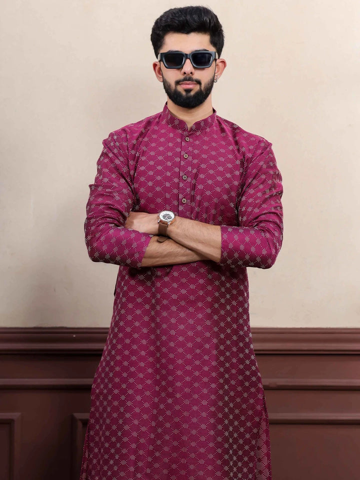 Elegant Cotton Kurta Pajama | Wevon Dobby Designer Wear