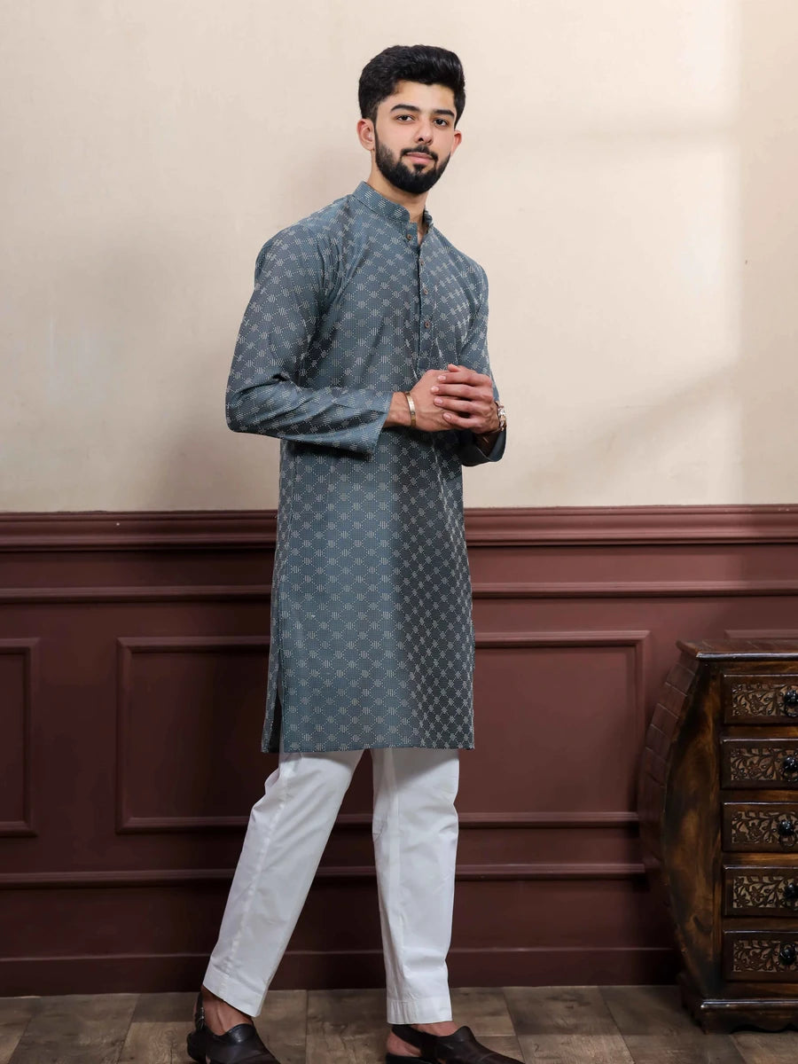 Elegant Cotton Kurta Pajama | Wevon Dobby Designer Wear