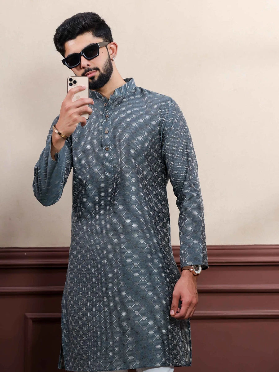 Elegant Cotton Kurta Pajama | Wevon Dobby Designer Wear