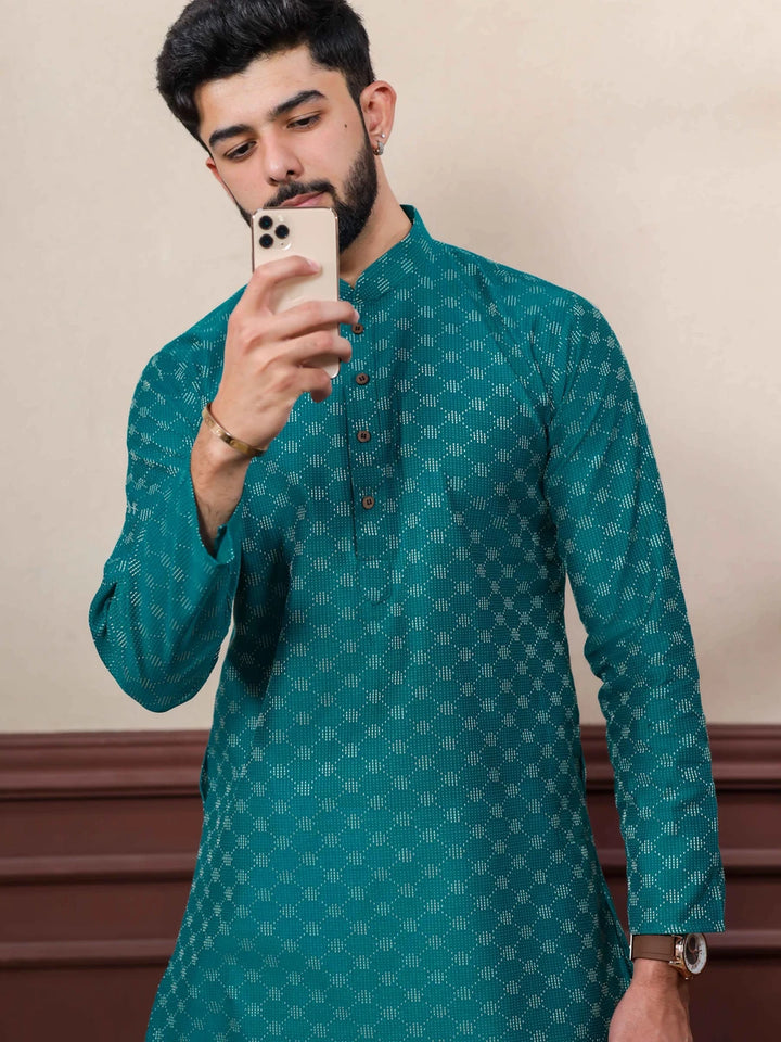 Elegant Cotton Kurta Pajama | Wevon Dobby Designer Wear