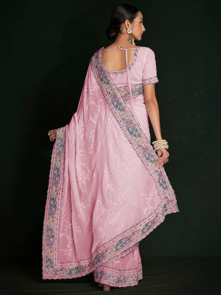 Vibrant color luxurious fabric exclusive attire crafted for elegance and style.