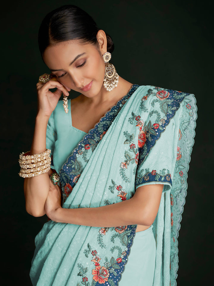 Vibrant color luxurious fabric exclusive attire crafted for elegance and style.